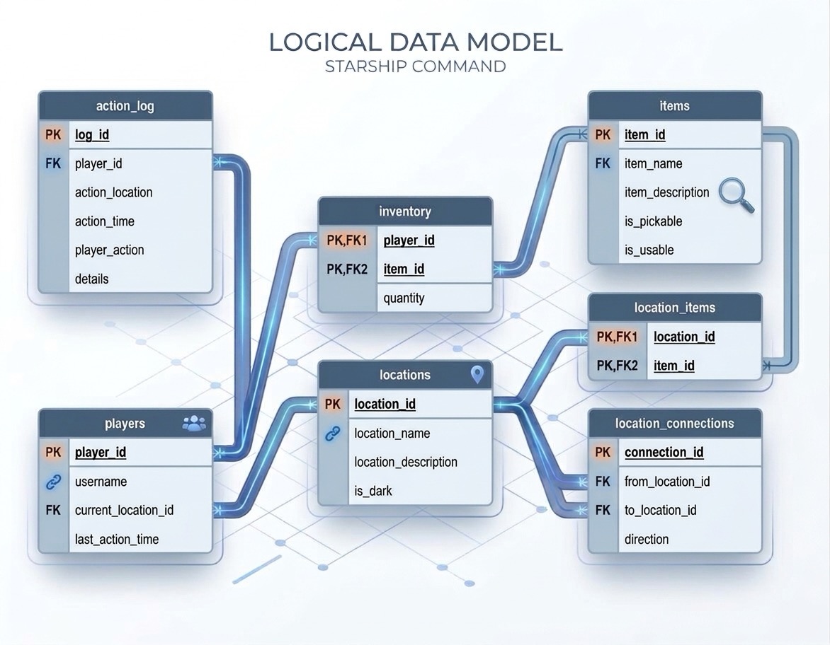Starship Command logical data model